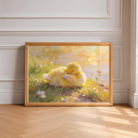 Baby Duckling Oil Painting