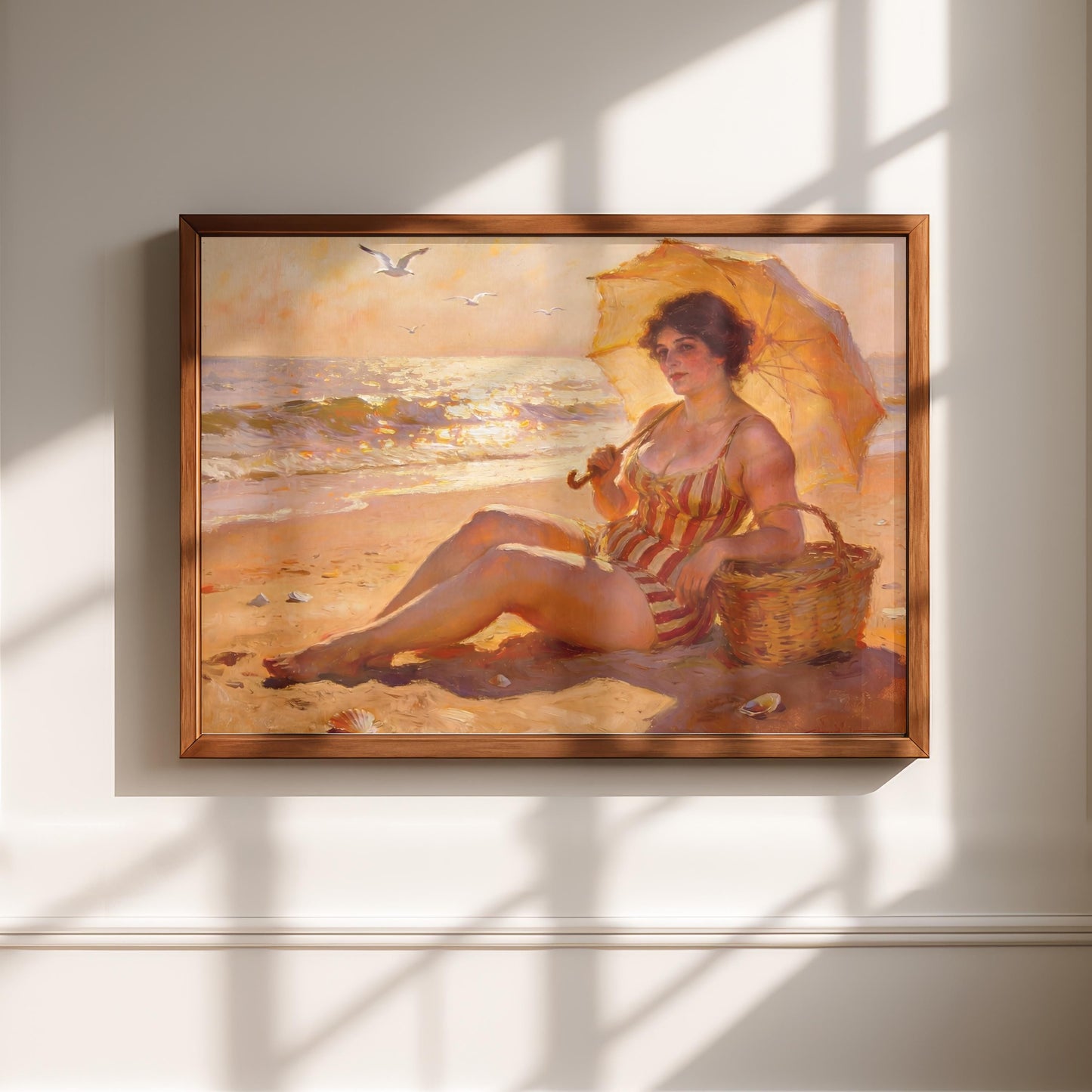 "Mariella" Woman on the Beach Art Print