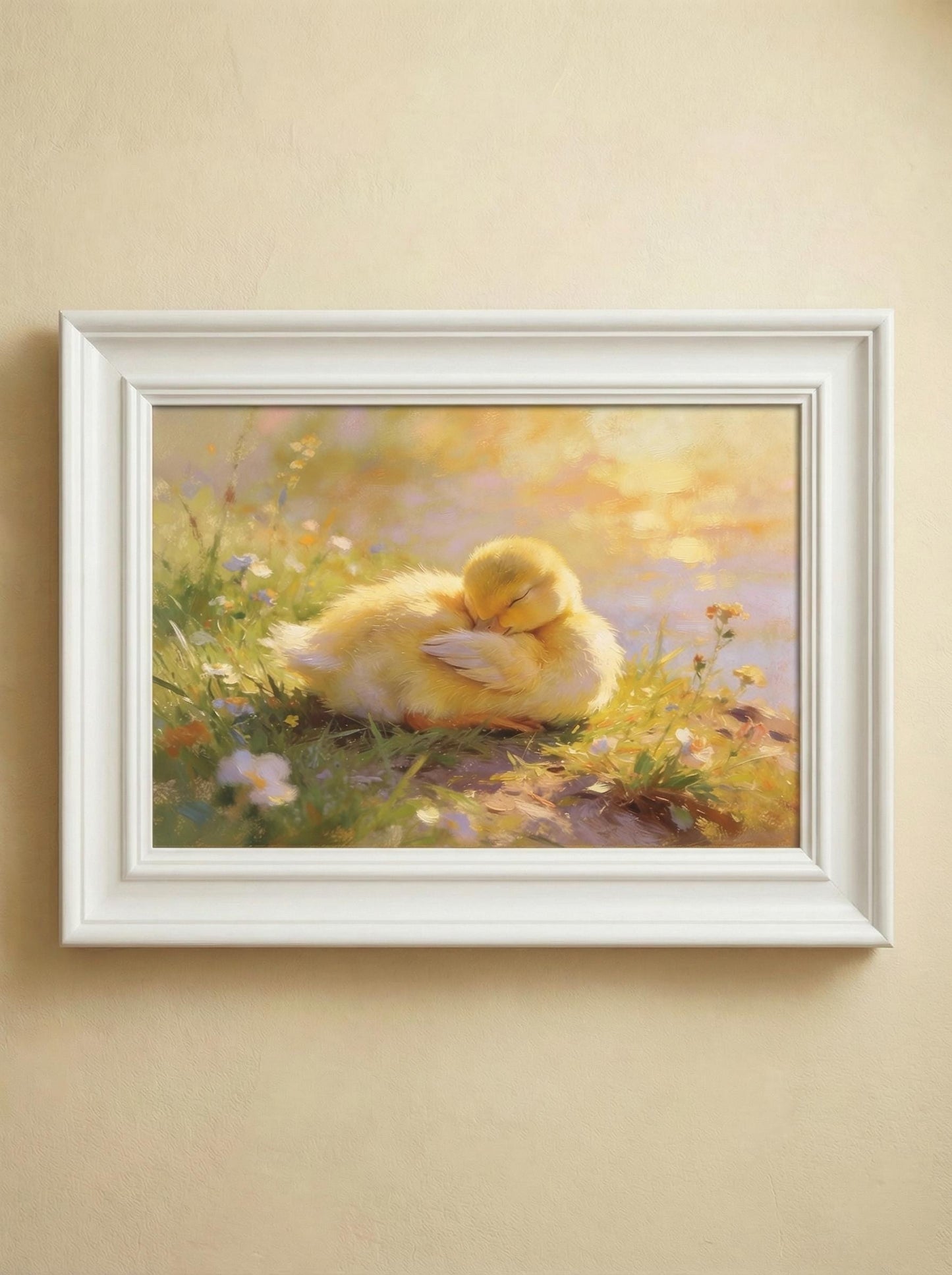 Baby Duckling Oil Painting