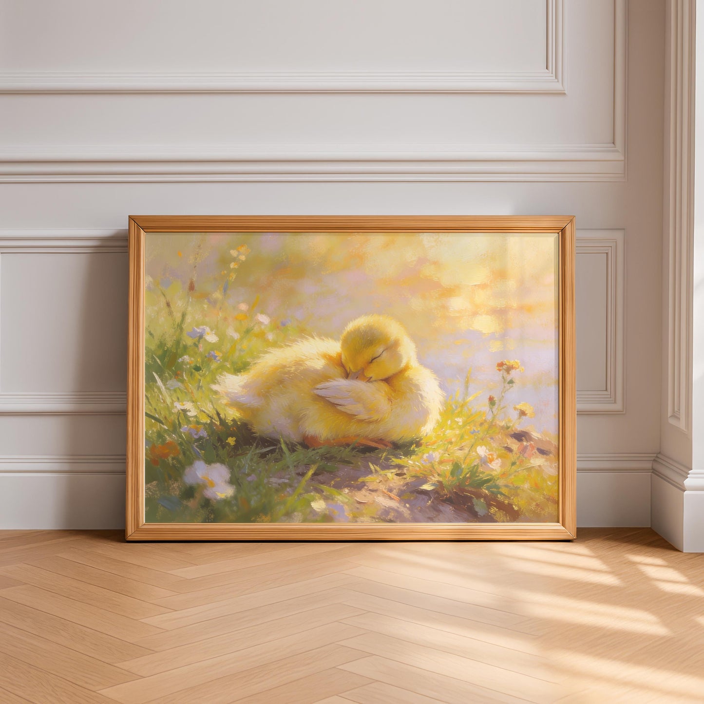 Baby Duckling Oil Painting