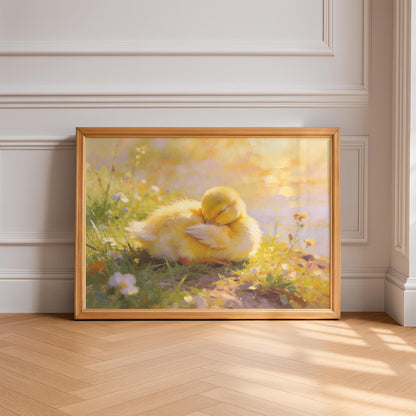 Baby Duckling Oil Painting