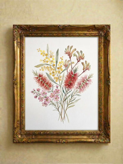 Australian Bush Flower Watercolour Painting