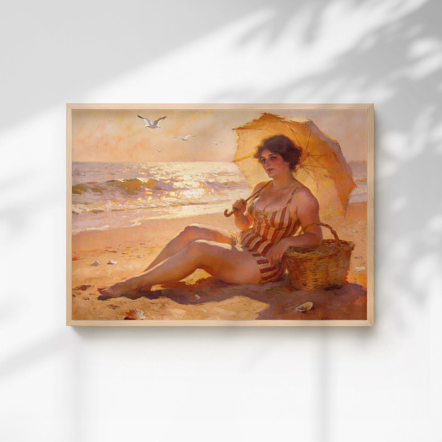 "Mariella" Woman on the Beach Art Print