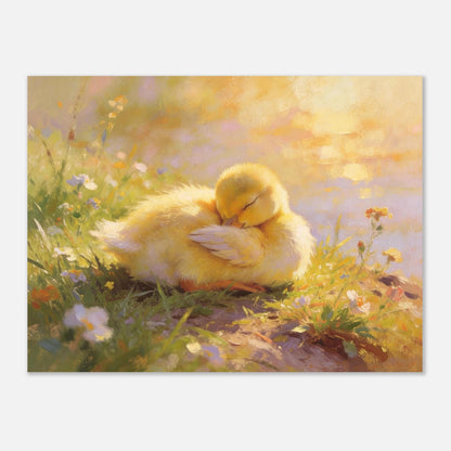 Baby Duckling Oil Painting