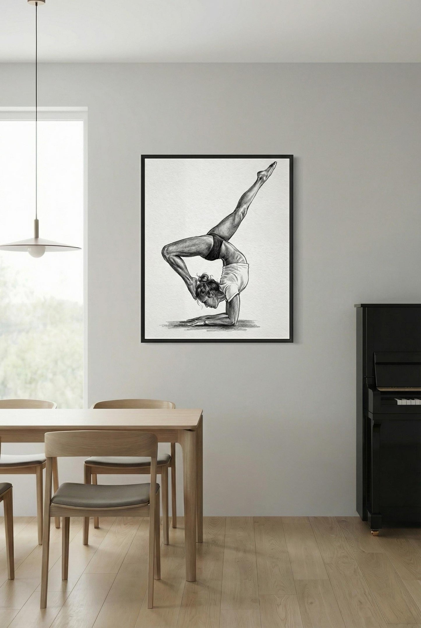 Yoga Handstand Figure Drawing
