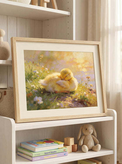 Baby Duckling Oil Painting