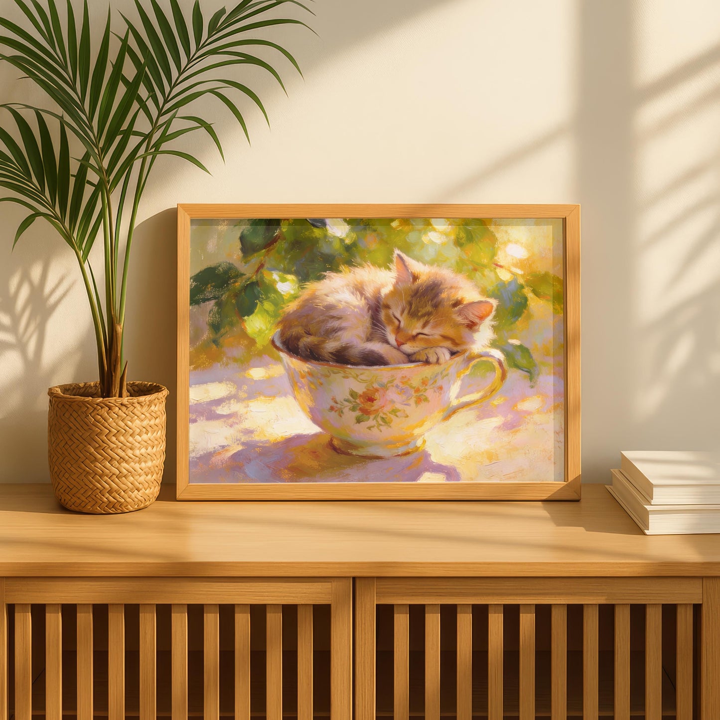 Kitten in a Teacup Painting