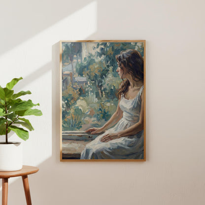 Impressionist Woman by Window Portrait Painting