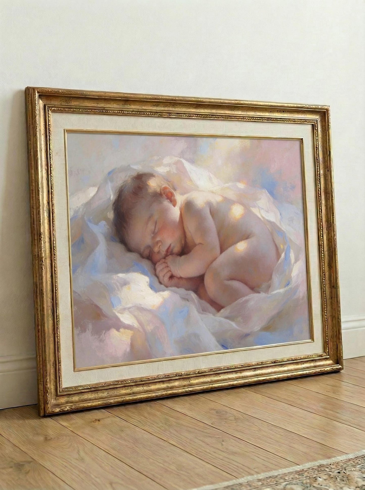 Baby Portrait Painting | Nursery Wall Art Print