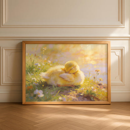 Baby Duckling Oil Painting