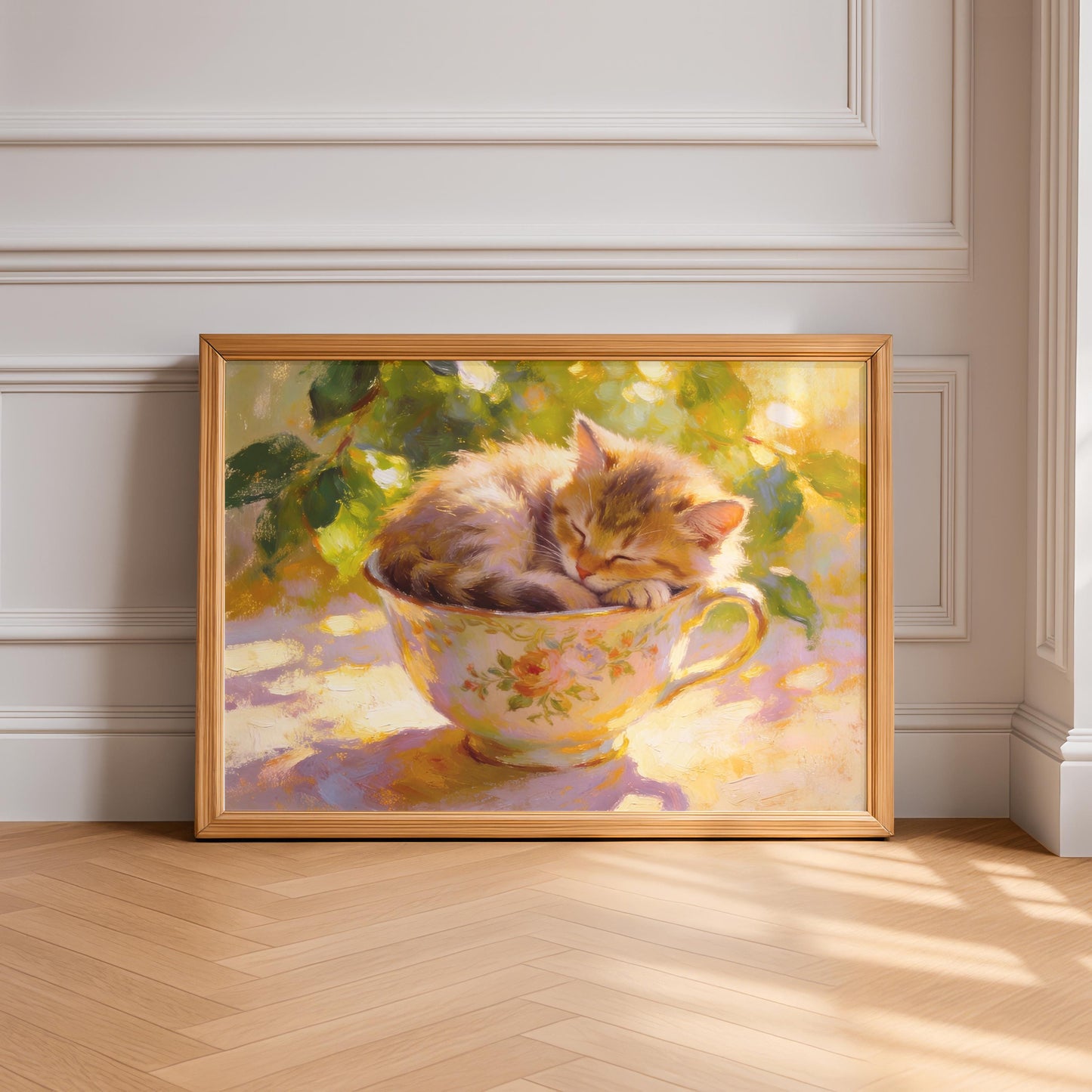 Kitten in a Teacup Painting