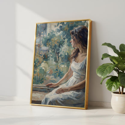 Impressionist Woman by Window Portrait Painting
