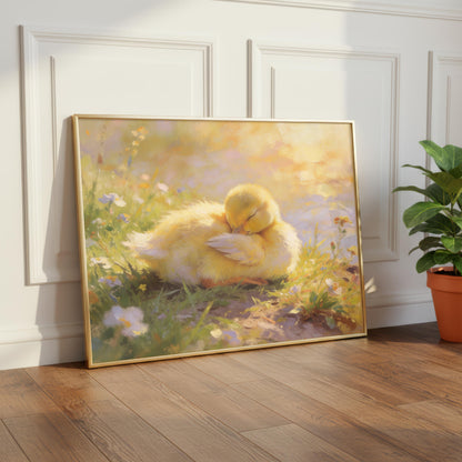 Baby Duckling Oil Painting