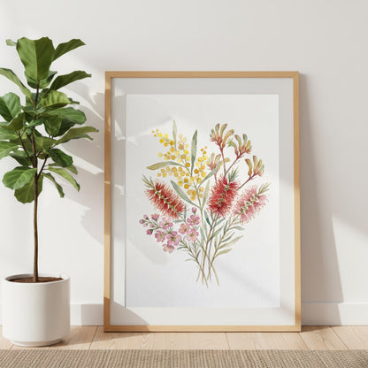 Australian Bush Flower Watercolour Painting