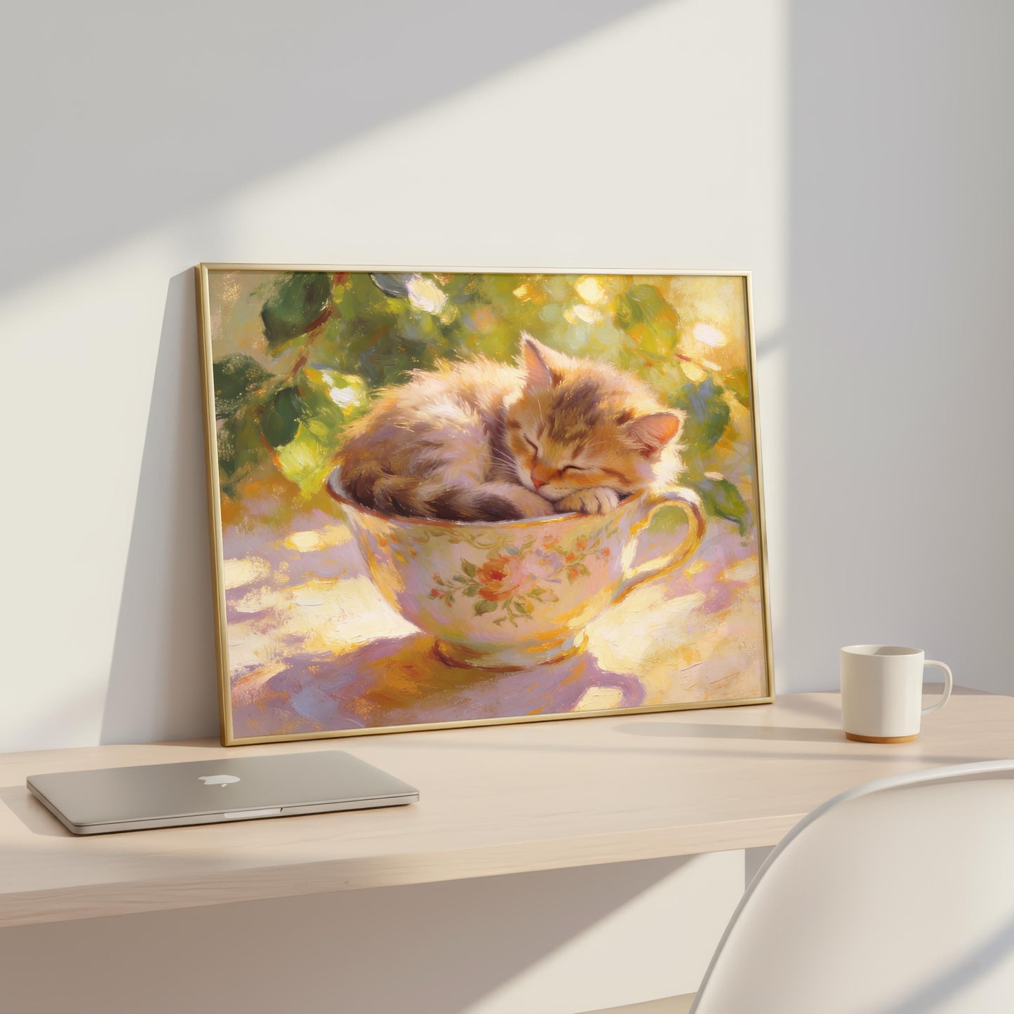 Kitten in a Teacup Painting