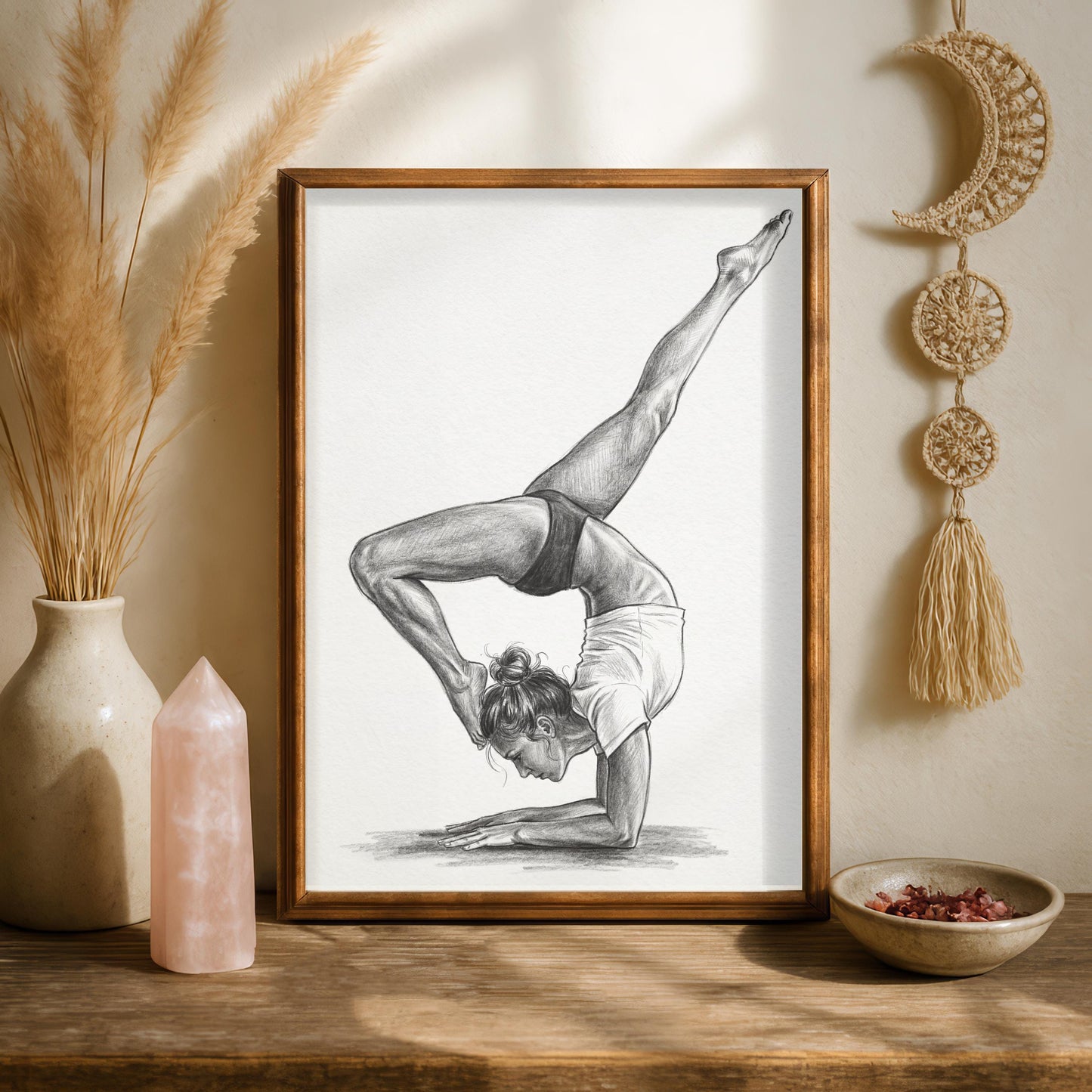 Yoga Handstand Figure Drawing