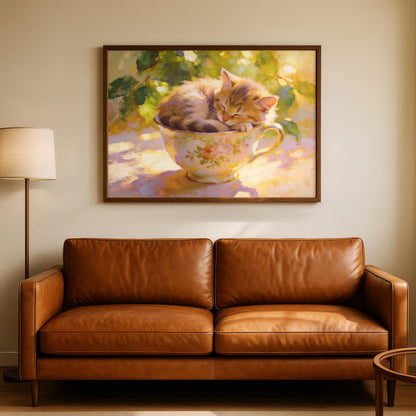 Kitten in a Teacup Painting