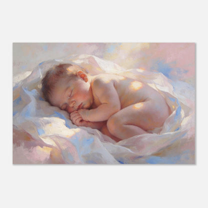 Baby Portrait Painting | Nursery Wall Art Print