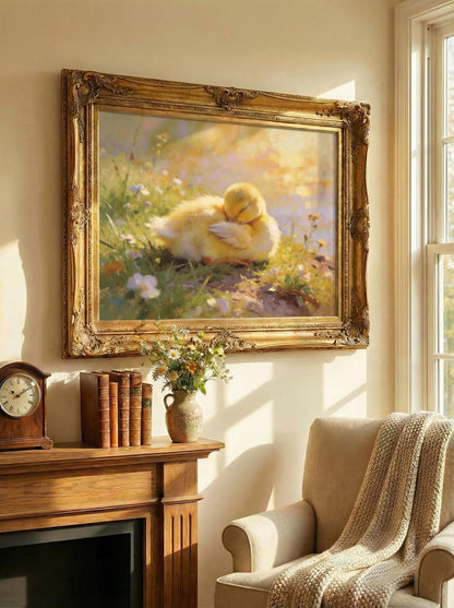 Baby Duckling Oil Painting