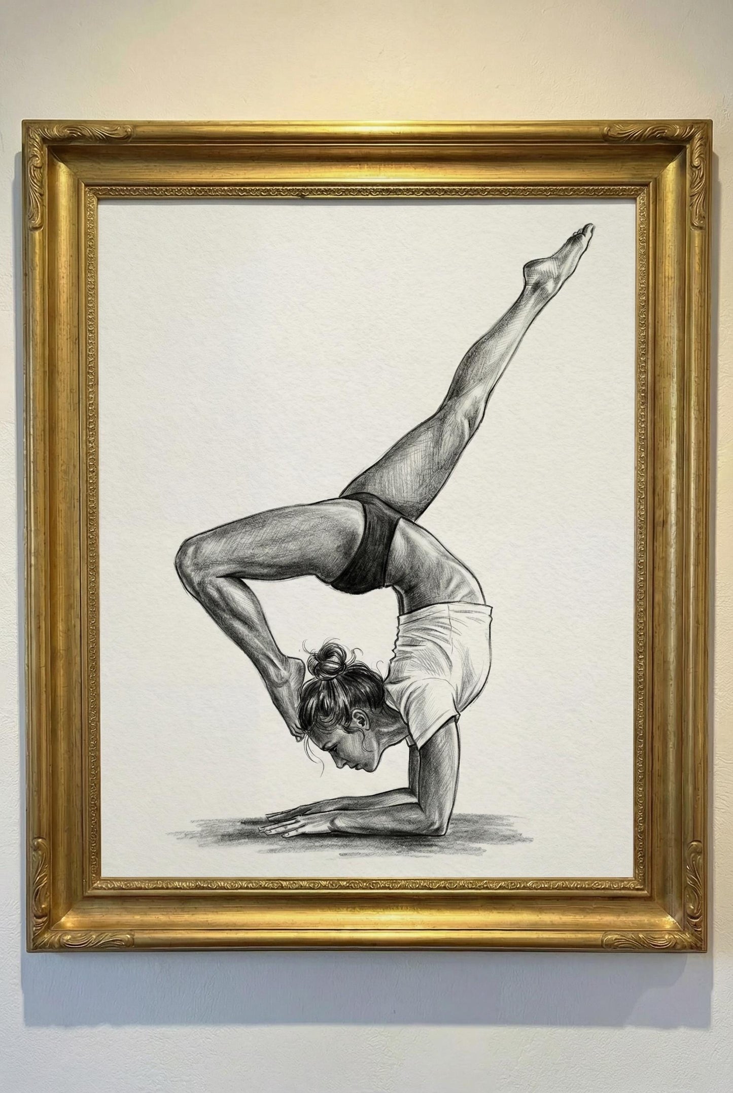 Yoga Handstand Figure Drawing