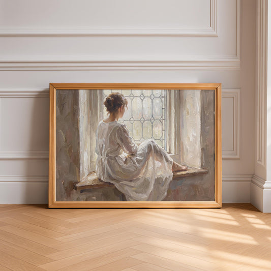"Annabell" Impressionist Woman by Window| Vintage Portrait Fine Art Print